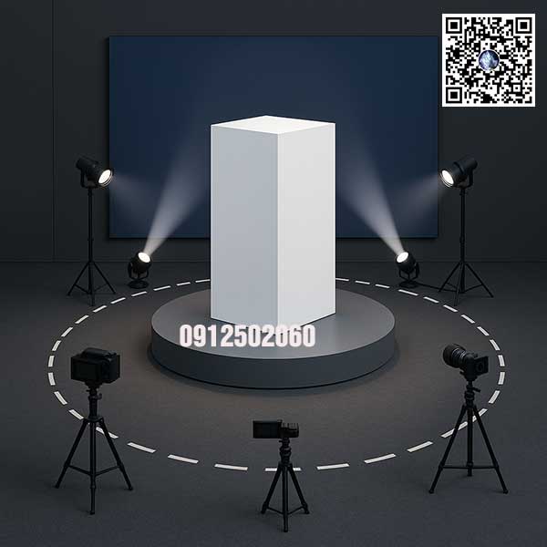 bục xoay tròn 360 độ