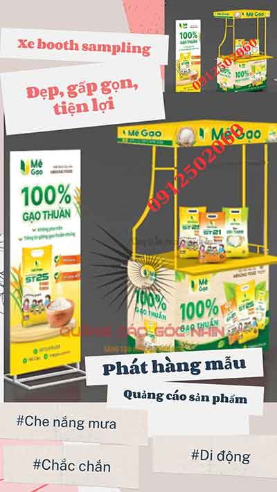 Quầy booth có mái che